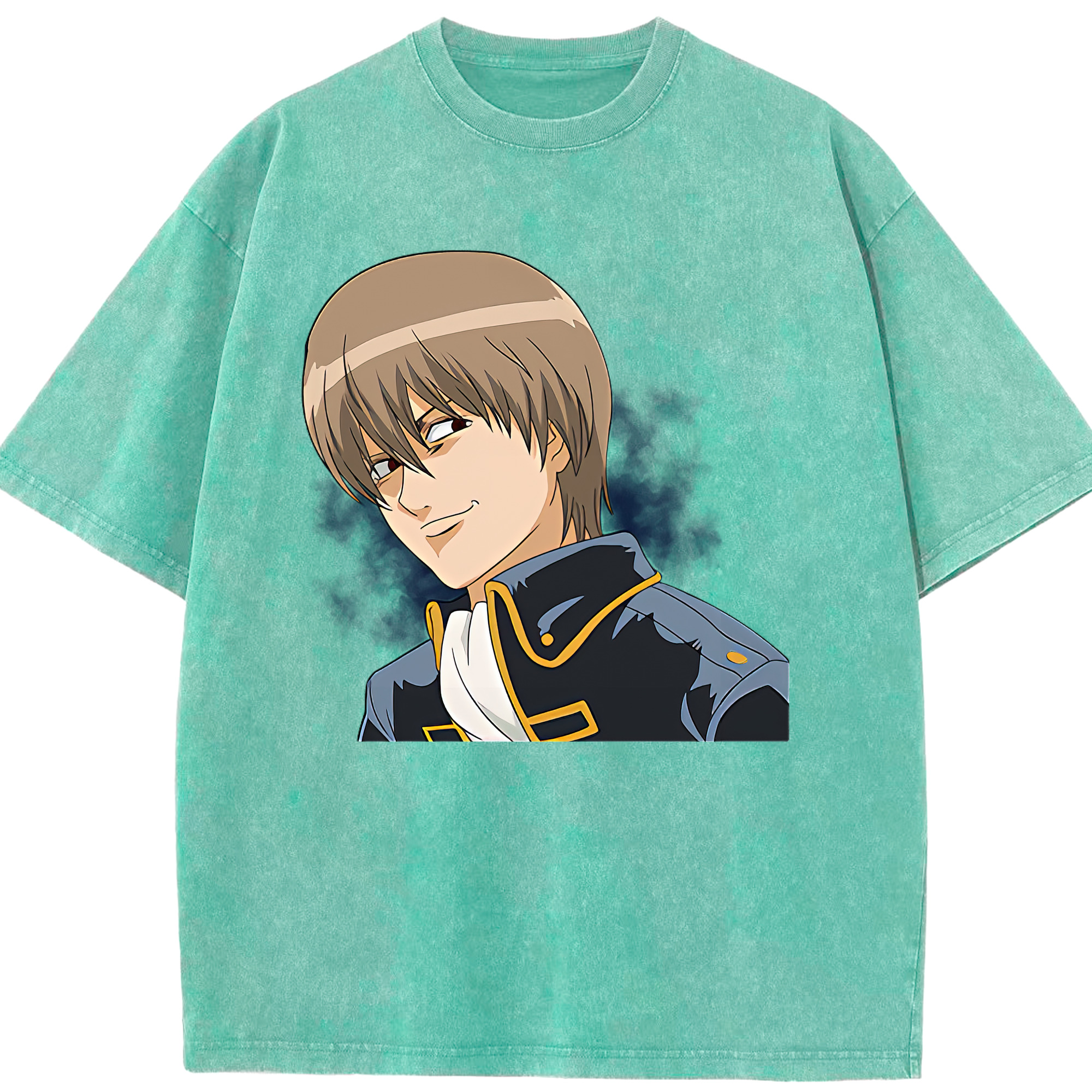 （画像用） ぎんたま 坂田銀時（さかたぎんとき） 神楽 志村新八（しむら しんぱち） GINTAMA Sakata Gintoki Kagura Shimura Shinpachi 綿100% ヴィンテージ風 半袖Tシャツ（フロントプリント）